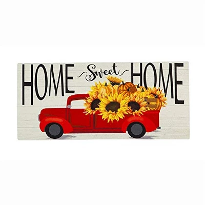 Evergreen Indoor Outdoor Doormat Bundle Set Of 5 - Frame And 4 Welcome Seasonal Inserts Red Truck Snowman Fireflies Planters - Image 2