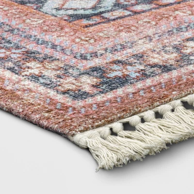 Alexandra Floral Printed Border Persian Rug Blush - Opalhouse⢠- Image 2