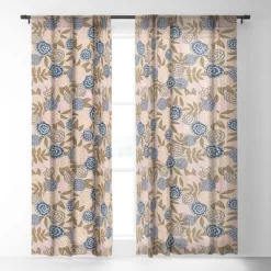 Alisa Galitsyna Magic Roses Single Panel Sheer Window Curtain - Society 6