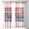 Showmemars BE AFRAID AND DO IT ANYWAY Single Panel Sheer Window Curtain - Society 6