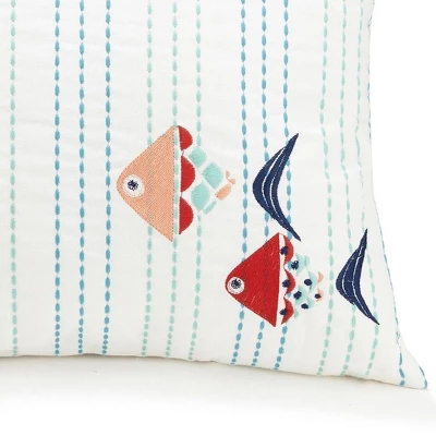 16" X 16" Vera Bradley Go Fish Square Throw Pillow - Image 2