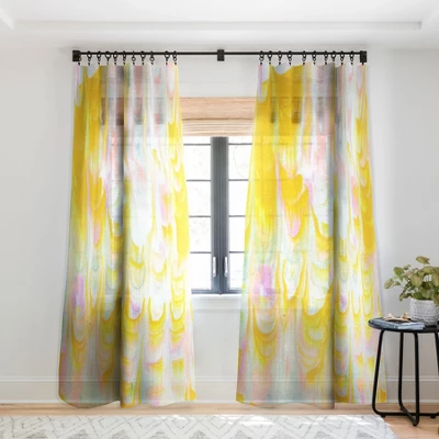 SunshineCanteen Marbled Pastel Dreams Single Panel Sheer Window Curtain - Society 6 - Image 6