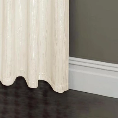 Elegant Iceland Metallic Grommet Blackout Curtain 54" X 84" Beige Rt Designers Collection - Image 2