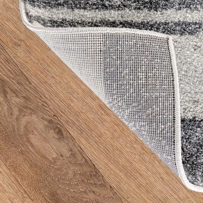 2'6"x6' Striped Kelsi Runner Rug Gray - NuLOOM - Image 2