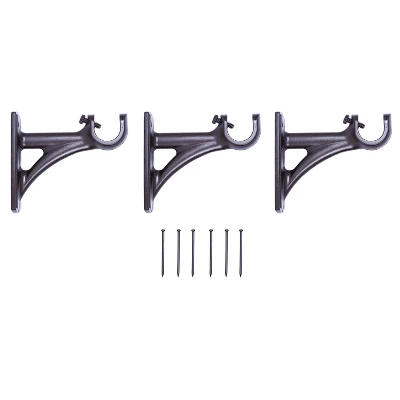 Kenney Fast Fit Easy Install Agatha 3/4" Decorative Window Curtain Rod, 42-120", Oil Rubbed Bronze - Image 3