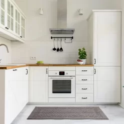 Farmlyn Creek Grey Rectangle Rug With Latex Backing, Kitchen Mat, Indoor Outdoor Doormat For Home Entryway (43 X 20 In)