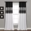 Home Boutique Night Sky Window Curtain Panel Single Black/White 42X84
