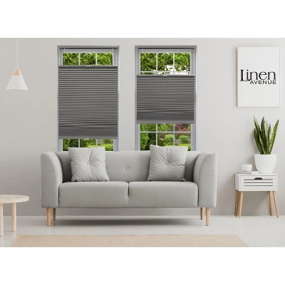 Linen Avenue Cordless Top Down Bottom Up Blackout Cellular Shade, Dark Grey - Image 4