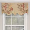 RLF Home Eden Regal Large Flower Bouquets Valances Are Identical Stylish Windows Valance 3" Rod Pocket 50" X 17" Walnut Light Brown