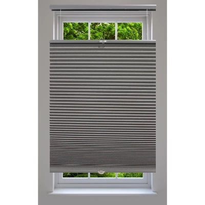 Linen Avenue Cordless Top Down Bottom Up Blackout Cellular Shade, Dark Grey