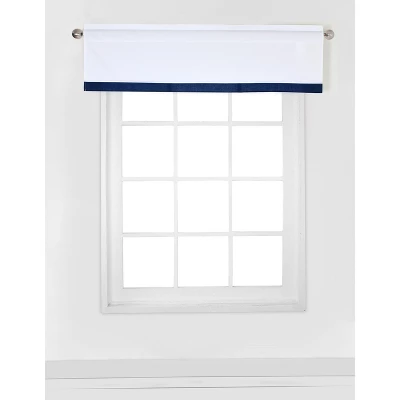 Bacati - MixNMatch Blue Band Window Valance - Image 4
