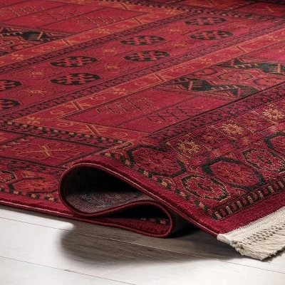 NuLOOM Billie Traditional Paneled Fringe Area Rug - Image 3