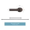 Hastings Home Bronze Curtain Rod With Cone Finials