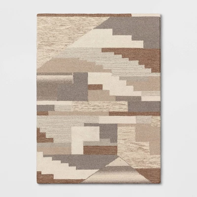 Fairwood Hand Tufted Wool Color Block Area Rug Natural - Project 62™ - Image 4