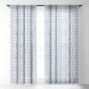 Becky Bailey Shibori Diamonds Single Panel Sheer Window Curtain - Deny Designs