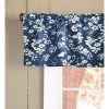 Floral Damask Rod-Pocket Homespun Insulated Curtain Valance, 42"W X 14"L