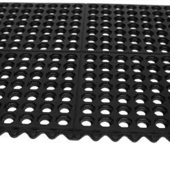 BirdRock Home 4 Pc Indoor Outdoor Drainage Utility Mat - 20 X 24" - Black