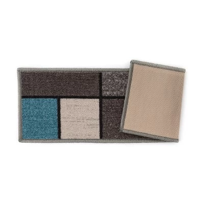 World Rug Gallery Contemporary Modern Boxes Non-Slip Stair Treads - Image 2