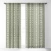 Sheila Wenzel Ganny Sage Minimalist Mudcloth Single Panel Sheer Window Curtain - Deny Designs
