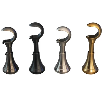 Linen Avenue Single Rod Upgraded Round Decorative Curtain Bracket - Image 3