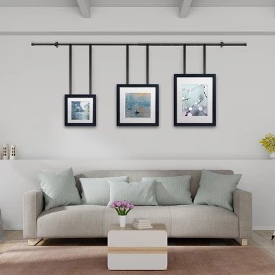 Hastings Home 1" X 48-84" Curtain Rod With Decorative End Cap Style Finials And Hardware For Home Décor In Bedroom & Kitchen - Black - Image 3