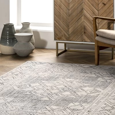 NuLOOM Mia Machine Washable Geometric Medallion Area Rug - Image 8
