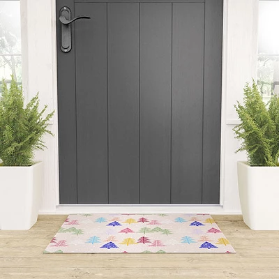 Showmemars Xmas Forrest Pattern Looped Vinyl Welcome Mat - Society6