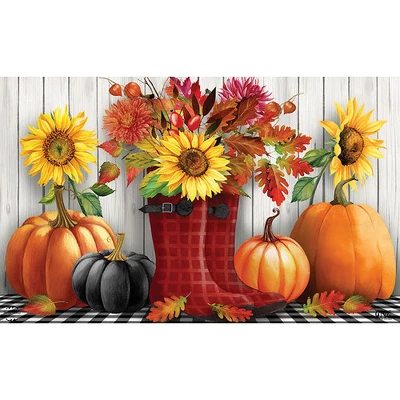 Fall Boots Doormat 30" X 18" Indoor Outdoor Briarwood Lane - Image 2