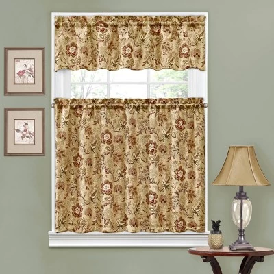 36"x56" Floral Curtain Tiers Set - Traditions By Waverly - Image 4