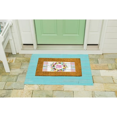 Evergreen Blue Wood Plank Layering Mat 42 X 26.5 Inches Indoor And Outdoor Decor - Image 2