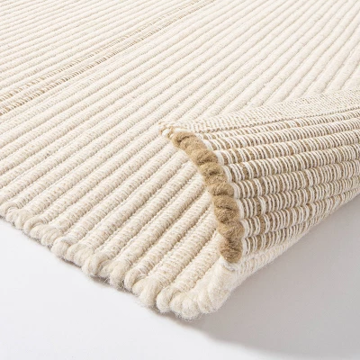 7'x10' Marina Striped Wool/Cotton Area Rug Cream - Threshold™ Designed With Studio McGee - Image 3