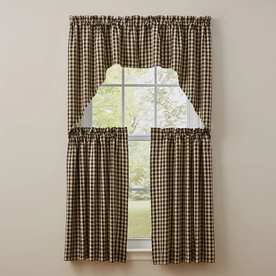 Park Designs Berry Gingham Lined Swags 72" X 36"