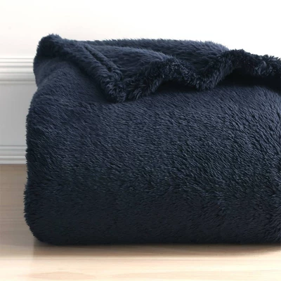 50"x60" 300 Recycled Fluffie Throw Blanket Dark Navy - Berkshire Blanket & Home Co. - Image 2