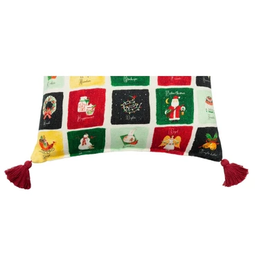 C&F Home Alphabet Grid Printed & Embellished Throw Pillow - Image 2