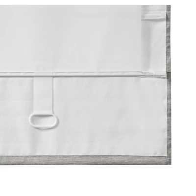 Aberdeen Printed Faux Silk Room Darkening Cordless Roman Blinds And Shade Gray - Image 4