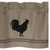 Home Collections By Raghu Farmhouse Rooster Oat Valance, 60x15.5