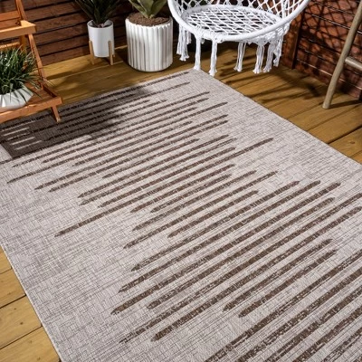 Zolak Berber Stripe Geometric Indoor/Outdoor Area Rug - JONATHAN Y - Image 6