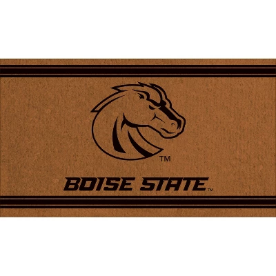 Evergreen Boise State University Logo Turf Mat, Brown- 28 X 16 Inches Indoor Outdoor Doormat