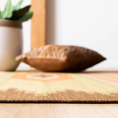 2'3"x14' Geometric Design Woven Runner Brown - Safavieh - Image 3