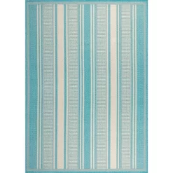 Haynes Modern Double Stripe Indoor/Outdoor Area Rug - JONATHAN Y