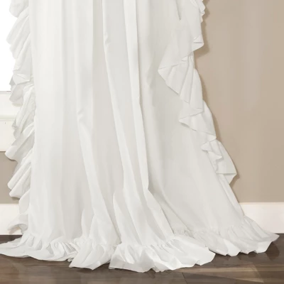 Home Boutique Reyna Window Curtain Panels Pure White 54x120 Set - Image 3