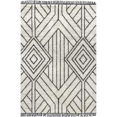NuLOOM Tatiana Soft Shaggy Textured Modern Diamond Fringe Area Rug - Image 11