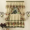 GoodGram Apple Blossom Complete 5 Pc. Kitchen Curtain Tier & Swag Set