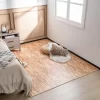 Costway 12 Tiles Wood Grain EVA Foam Floor Mats Interlocking W/Borders 24" Natural