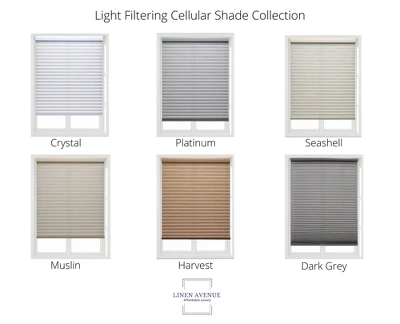 Linen Avenue Cordless Cellular Light Filtering Shade, White - Image 5