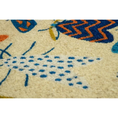 1'4" X 2'4" Moths Indoor/Outdoor Coir Doormat - Entryways - Image 2