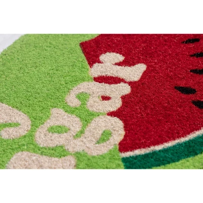 1'4" X 2'4" Hey Sugar Indoor/Outdoor Coir Doormat Green/White/Red - Entryways - Image 2