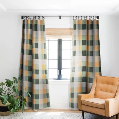 Miho Retro Color Illusion 84" X 50" Single Panel Blackout Window Curtain - Deny Designs - Image 4