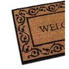 BirdRock Home Welcome Coir Doormat With Scroll Border - 18 X 30"