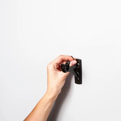 Kenney Fast Fit Easy Install Waverly 3/4" Decorative Window Curtain Rod, 42-120", Black - Image 2